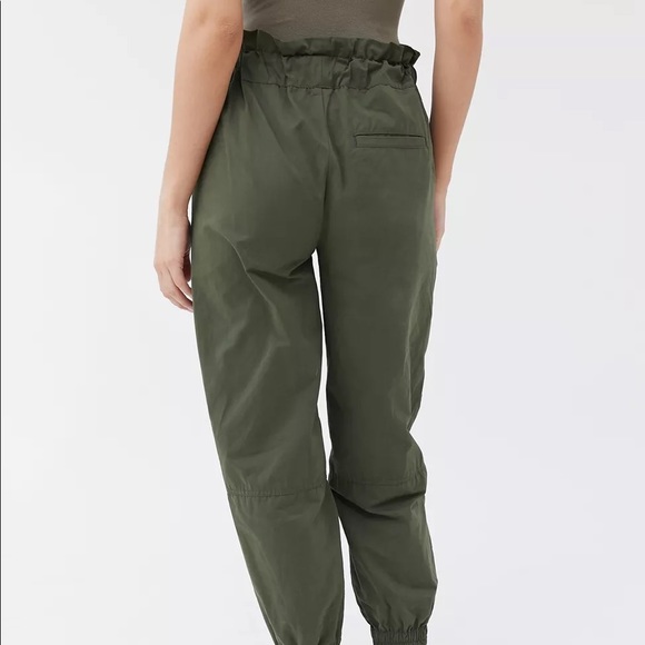 Urban Outfitters UO Evon Olive Paperbag Bag High Rise Joggers Size Small - Picture 3 of 16